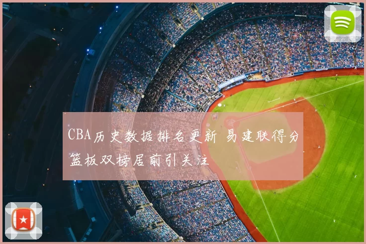 CBA历史数据排名更新 易建联得分篮板双榜居前引关注